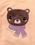 Scarf Bear Appliqué Sweatshirt - Mini Taylor