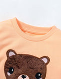 Scarf Bear Appliqué Sweatshirt - Mini Taylor