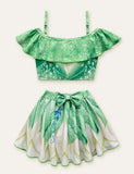 Sea Floral Printed Bow Swimsuit - Mini Taylor