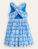 Seashells Floral Cross-Back Dress - Mini Taylor