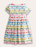 Short-sleeved Fun Jersey Dress - Mini Taylor