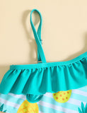 Single Shoulder Ruffled Pineapple Split Swimsuit - Mini Taylor