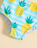 Single Shoulder Ruffled Pineapple Split Swimsuit - Mini Taylor