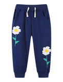 Small Flower Appliqué Sports Pants - Mini Taylor