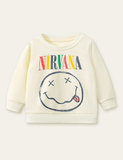 Smiley Priontáil Sweatshirt