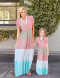 Solid Color Patch Family Matching Dress - Mini Taylor