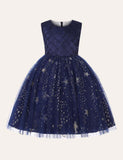 Starry Sequins Mesh Party Dress