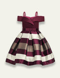 Strapless Striped Party Dress