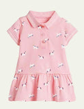 Strawberry Polka Dot Polo Dress - Mini Taylor