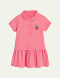 Strawberry Polka Dot Polo Dress - Mini Taylor