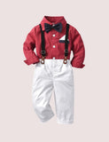 Striped Bow Tie Overalls suit - Mini Taylor