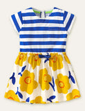 Striped Flower Sleeveless Dress - Mini Taylor