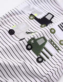 Striped Truck Appliqué T-shirt - Mini Taylor