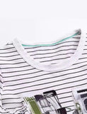 Striped Truck Appliqué T-shirt - Mini Taylor