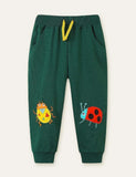 Vasaras kukaiņu appliqué sweatpants