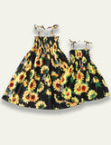 Sunflower Printed Family Matching Dress - Mini Taylor