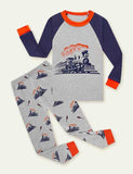 Train Printed Pajamas - Mini Taylor