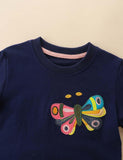 Two Butterflies Embroidered Sweatshirts - Mini Taylor