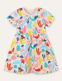 Underwater World Mermaid Printed Dress - Mini Taylor