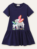 Unicorn Appliqué Dress