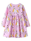 Unicorn Print Long Sleeve Dress - Mini Taylor