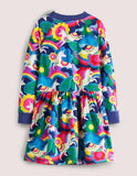 Unicorn Printed Jersey Sweatshirt Dress - Mini Taylor