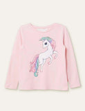 Unicorn Printed Long Sleeve T-shirt - Mini Taylor