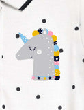 Unicorn Printed Polka Dot Dress - Mini Taylor