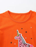 Unicorn Printed Round Neck T-shirt - Mini Taylor