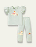 Unicorn Printed Short Sleeved Set