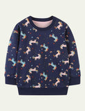 Sweatshirt mit Einhorn-Print