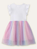 Unicorn Rainbow Mesh Dress - Mini Taylor