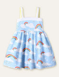 Unicorn Rainbow Printed Dress - Mini Taylor