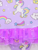 Unicorn Rainbow Printed Mesh Swimsuit - Mini Taylor