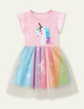 Unicorn Ruffled Mesh Dress