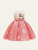 V-neck Flower Party Dress - Mini Taylor