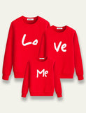 Sweat-shirt imprimé assorti à la famille pour la Saint-Valentin