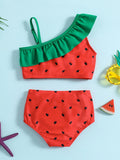 Watermelon Print Split Swimsuit - Mini Taylor
