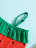 Watermelon Print Split Swimsuit - Mini Taylor