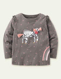 Zebra Appliqué Long-Sleeved Shirt - Mini Taylor