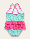 Ruffled Flamingo Print Swimsuit - Mini Taylor