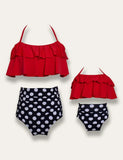 High Waist Ruffled Family Matching Swim Suit - Mini Taylor