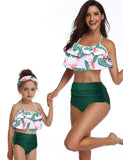 High Waist Ruffled Family Matching Swim Suit