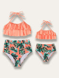 High Waist Ruffled Family Matching Swim Suit - Mini Taylor