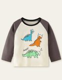 Alien Dinosaur Printed Long-Sleeved T-shirt - Mini Taylor