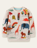 Animal Printed Long Sleeve Sweatshirt - Mini Taylor