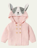 Animal-Shaped Knitted Hooded Jacket - Mini Taylor