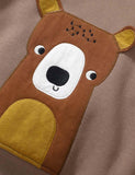 Bear Appliqué Hooded Sweatshirt - Mini Taylor