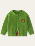 Bear Embroidery Sweater Cardigan - Mini Taylor
