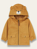 Bear Hooded Zipper Coat - Mini Taylor